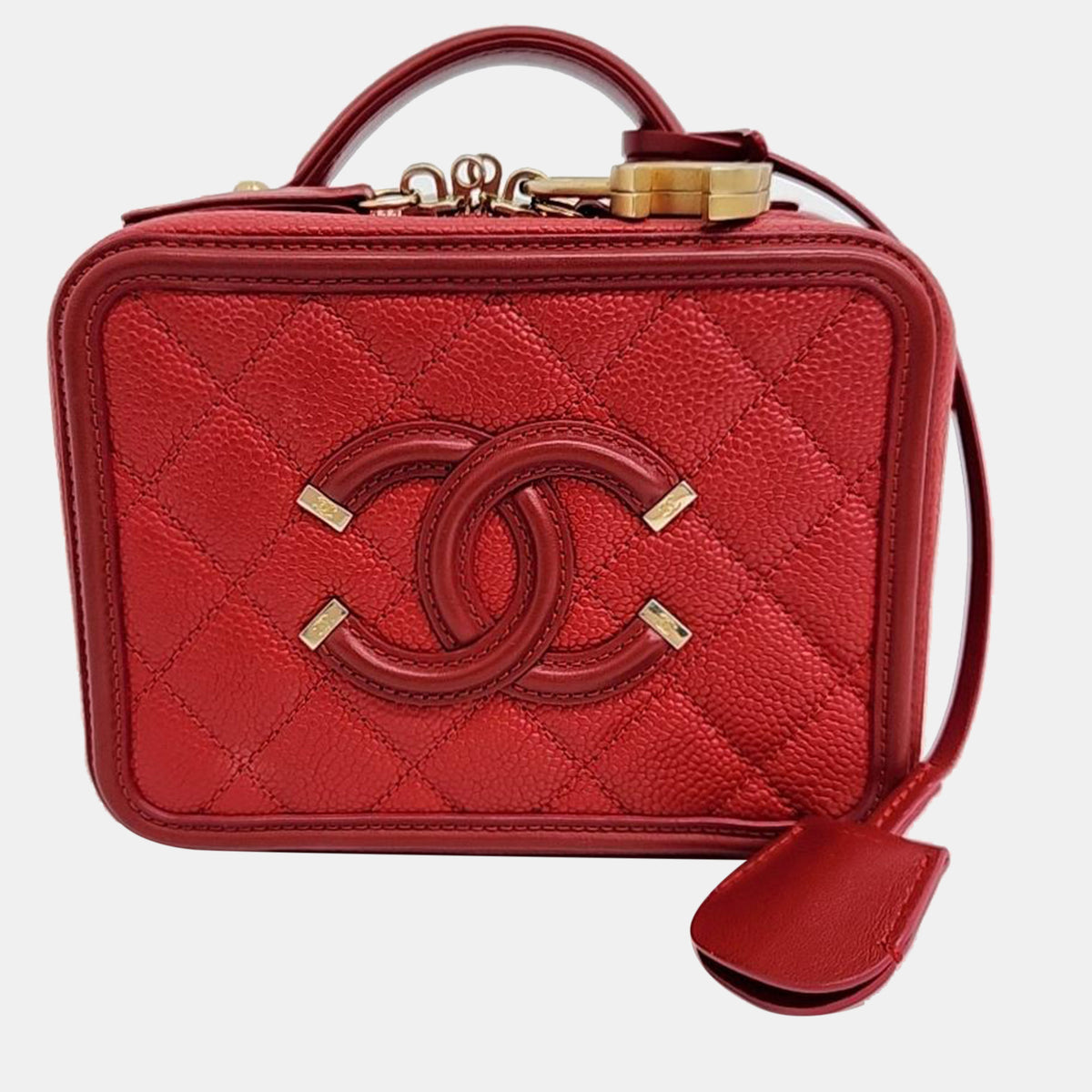 Chanel Caviar Mini Cosmetic Tote Bag