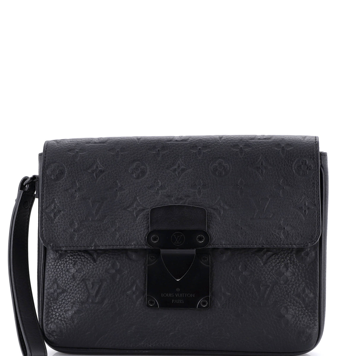 Louis Vuitton S Lock Clutch Bag Monogram Taurillon Leather