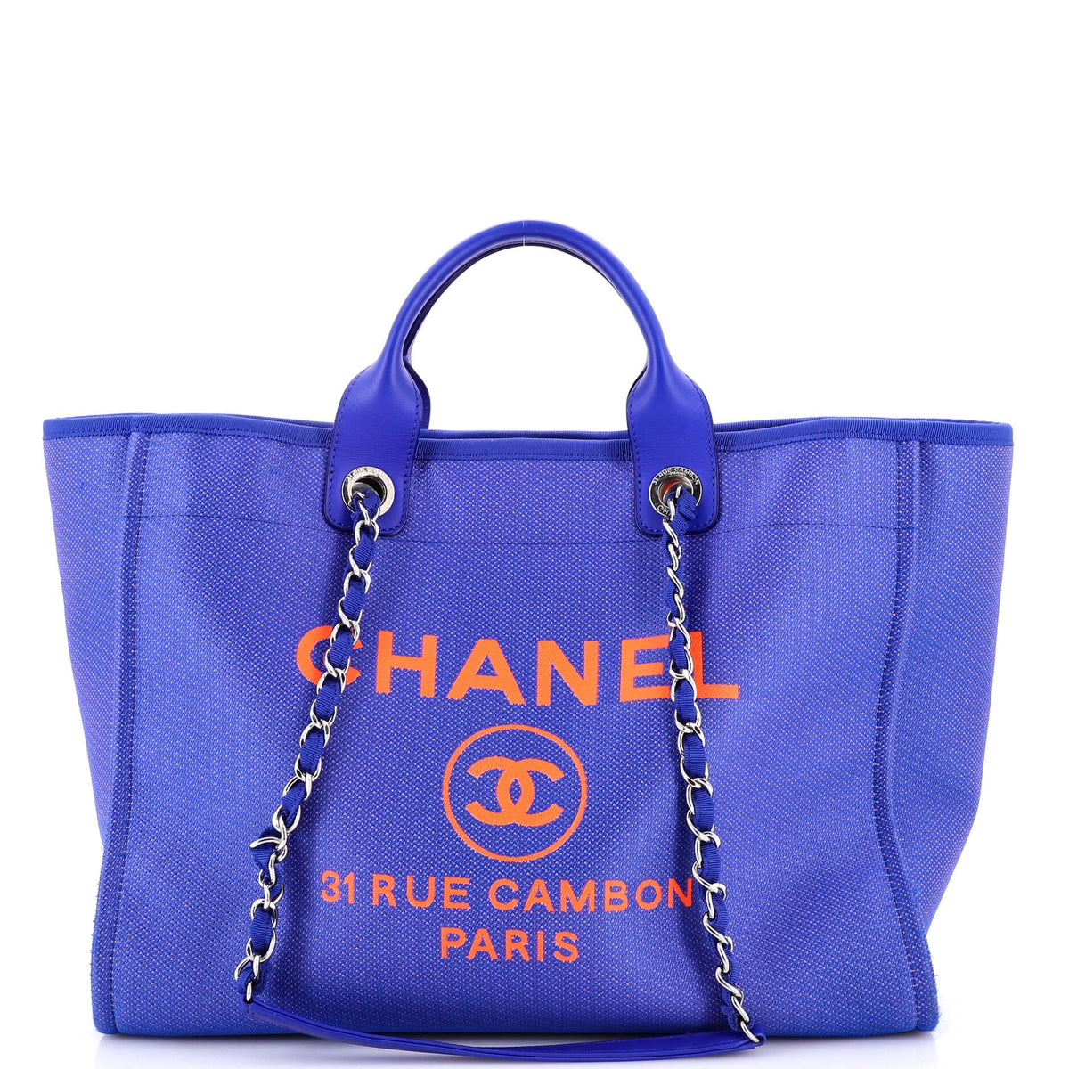 Chanel CHANEL Deauville NM Tote Mixed Fibers Medium