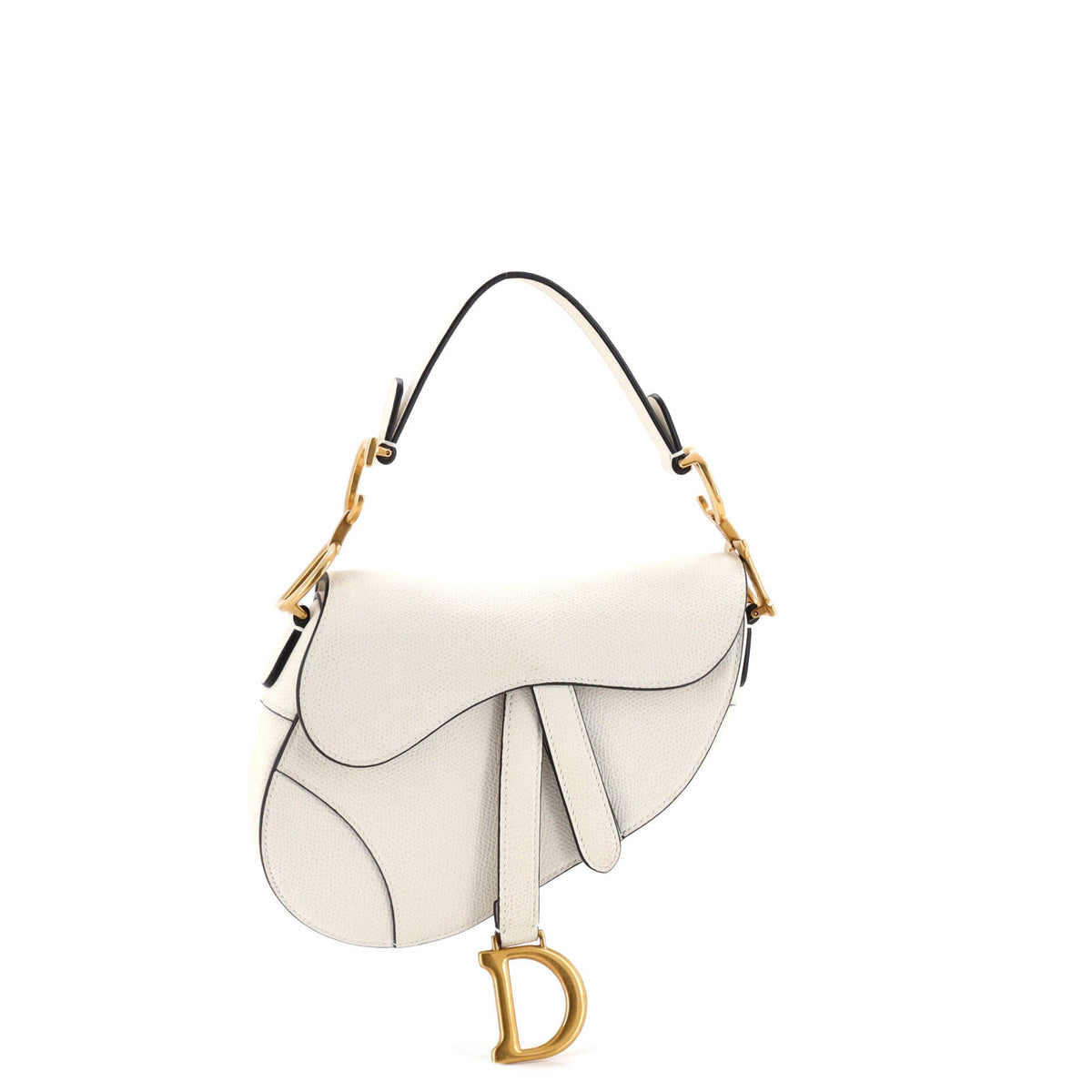 Christian Dior Saddle Handbag Leather Mini