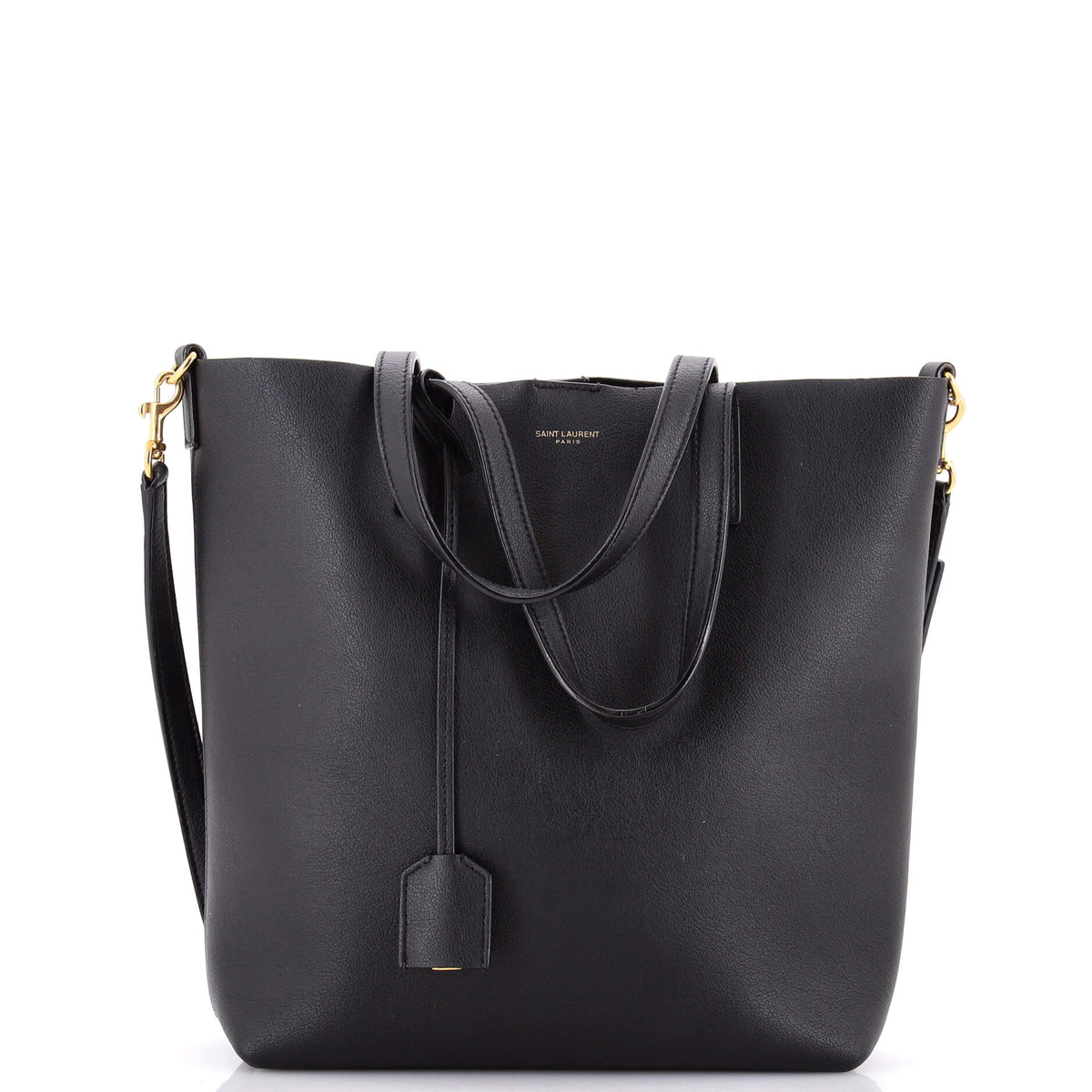 Saint Laurent Shopper Tote Leather Toy