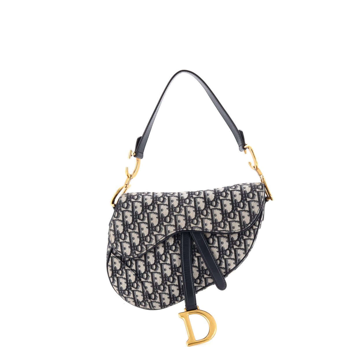 Christian Dior Saddle Handbag Oblique Canvas Medium