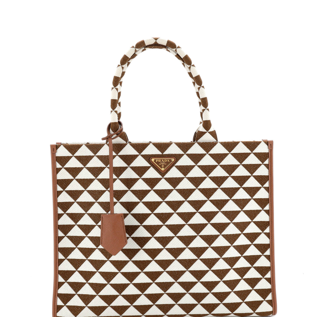 Prada PRADA Symbole Shopper Tote Jacquard Large