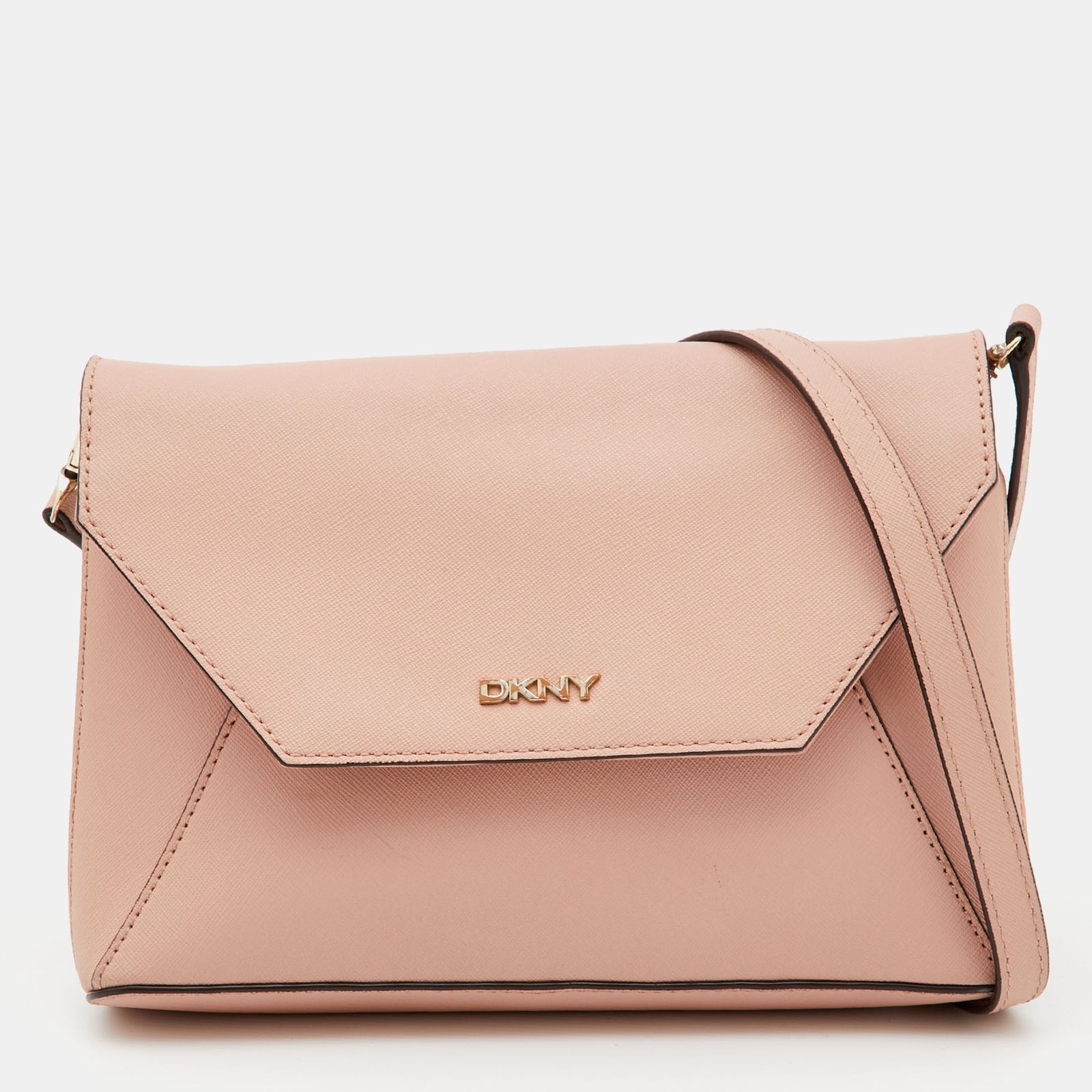 DKNY DKNY – Umhängetasche aus rosa Leder mit Überschlag