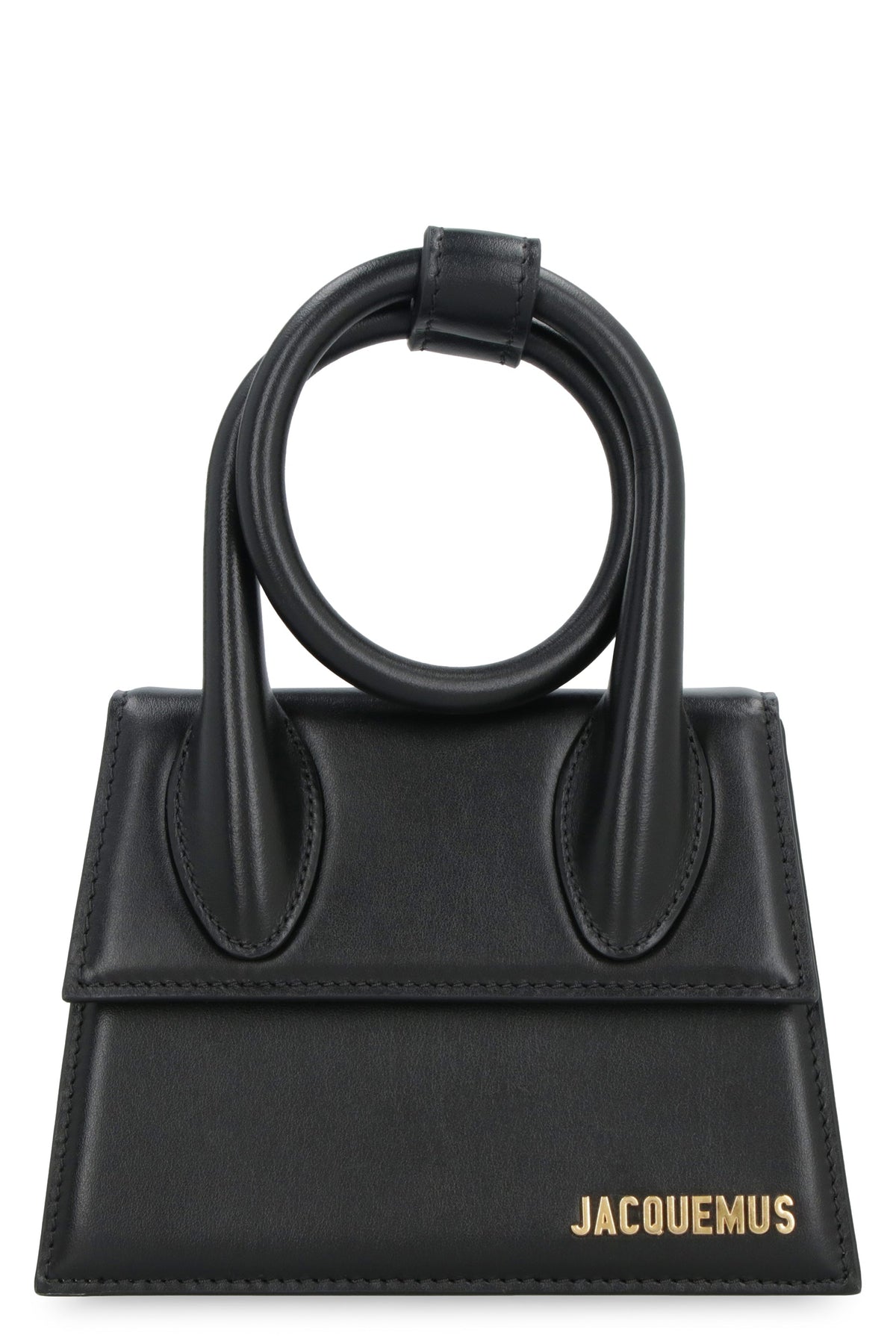 Jacquemus Women's Natural Raffia Noeud Bag in Black | 21H213BA0053000