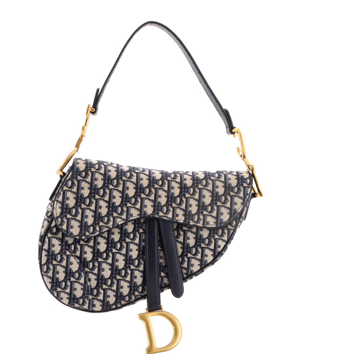 Christian Dior Saddle Handbag Oblique Canvas Medium