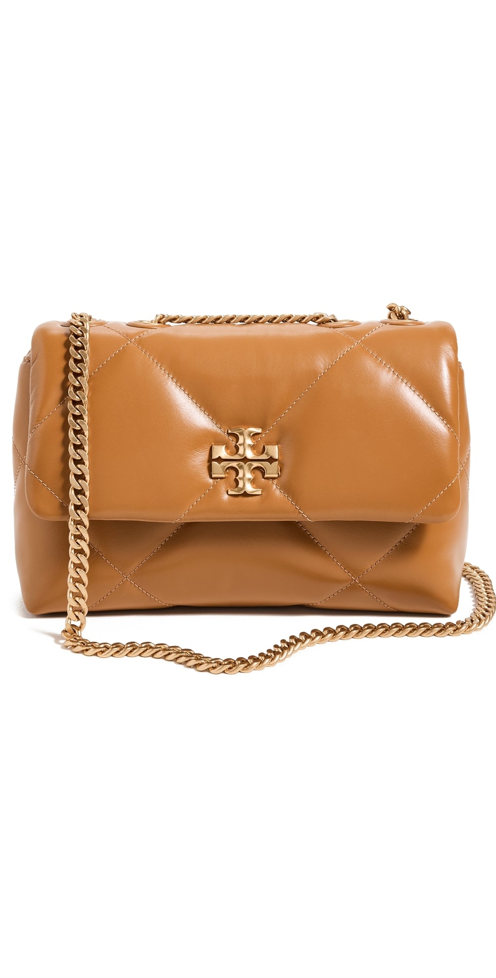 Tory Burch Kira Diamond Quilt Small Convertible Shoulder Bag Tan One Size