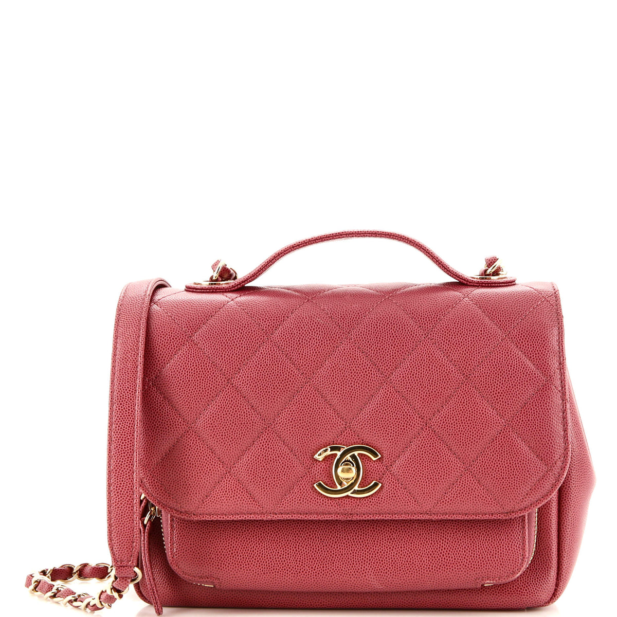 Chanel CHANEL Business Affinity Flap Bag Quilted Caviar Small