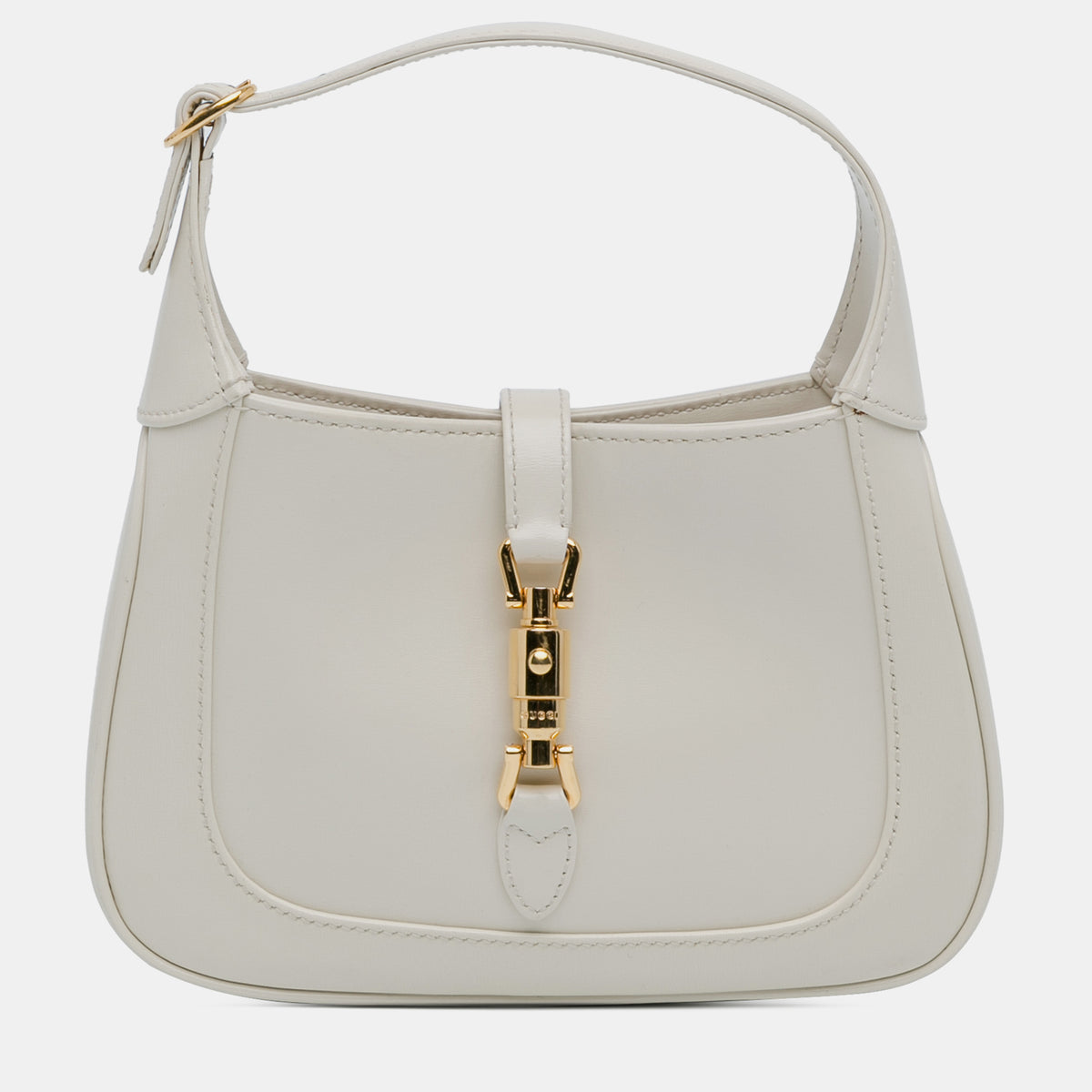 Gucci White Leather Mini Jackie 1961 Shoulder Bag