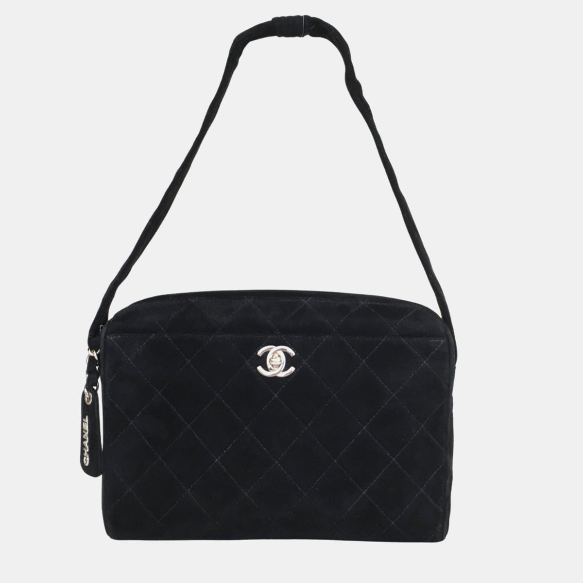 Chanel Black Suede Vintage Camera Bag