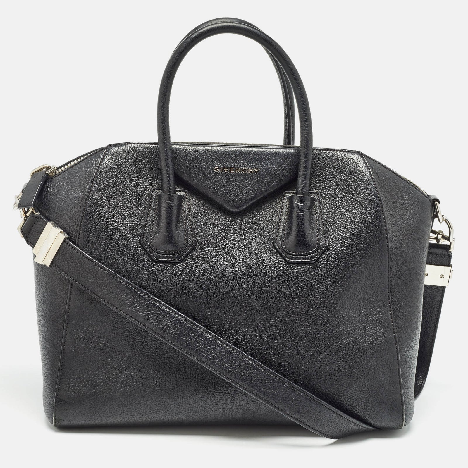 Givenchy Black Leather Medium Antigona Satchel