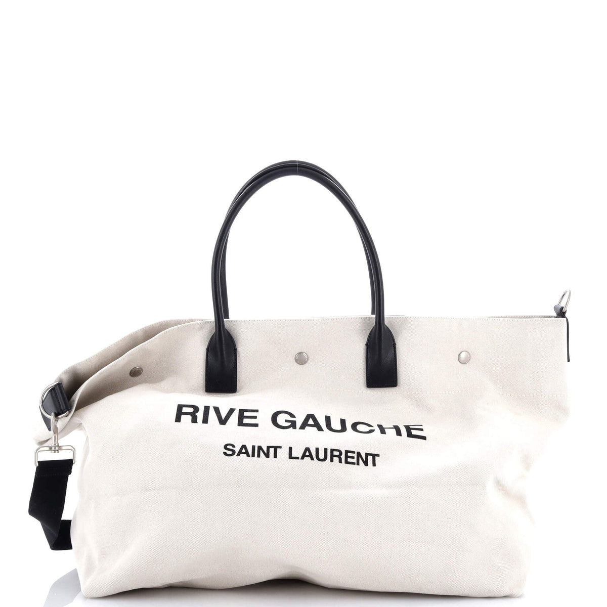 Saint Laurent Rive Gauche Shopper Tote Canvas Maxi