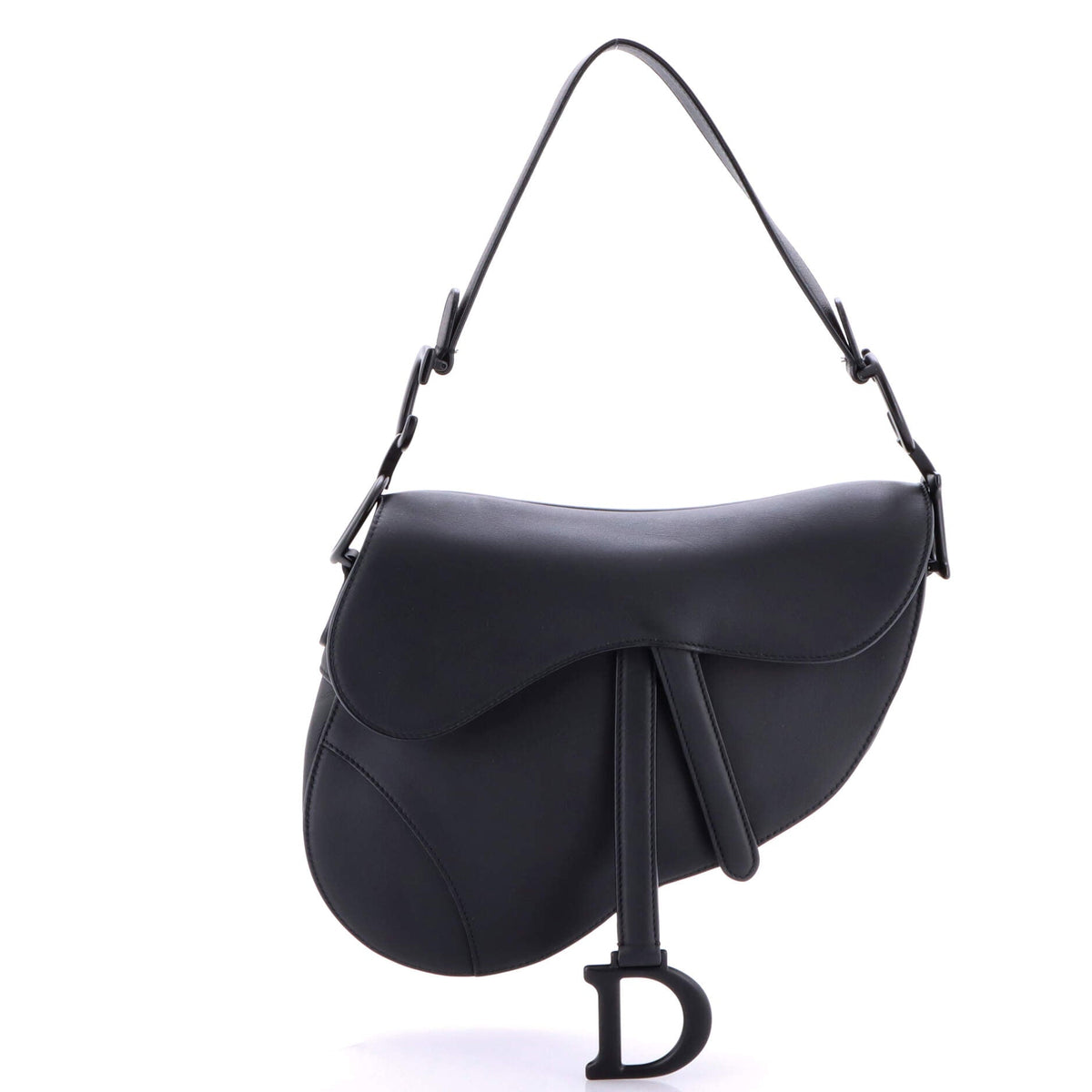 Christian Dior Ultra Matte Saddle Handbag Leather Medium