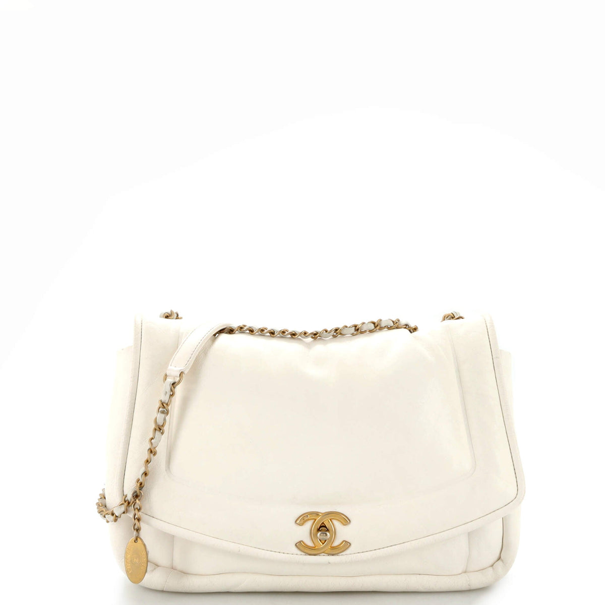 Chanel CHANEL Vintage Puffy Flap Bag Lambskin Medium