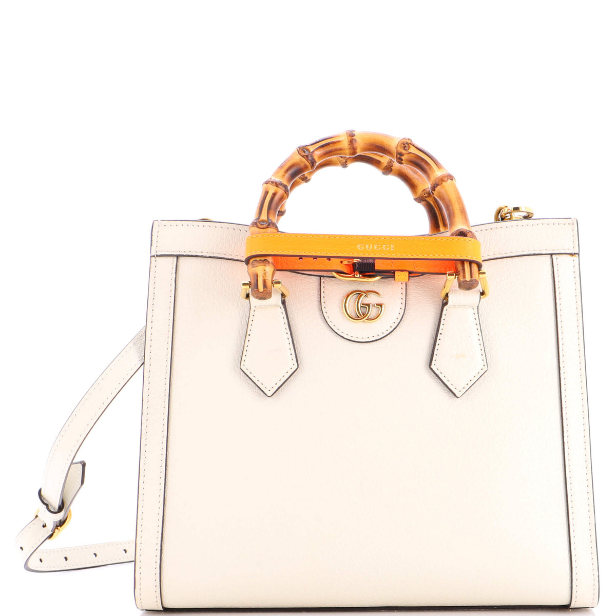 Gucci GUCCI Diana NM Bamboo Handle Tote Leather Small