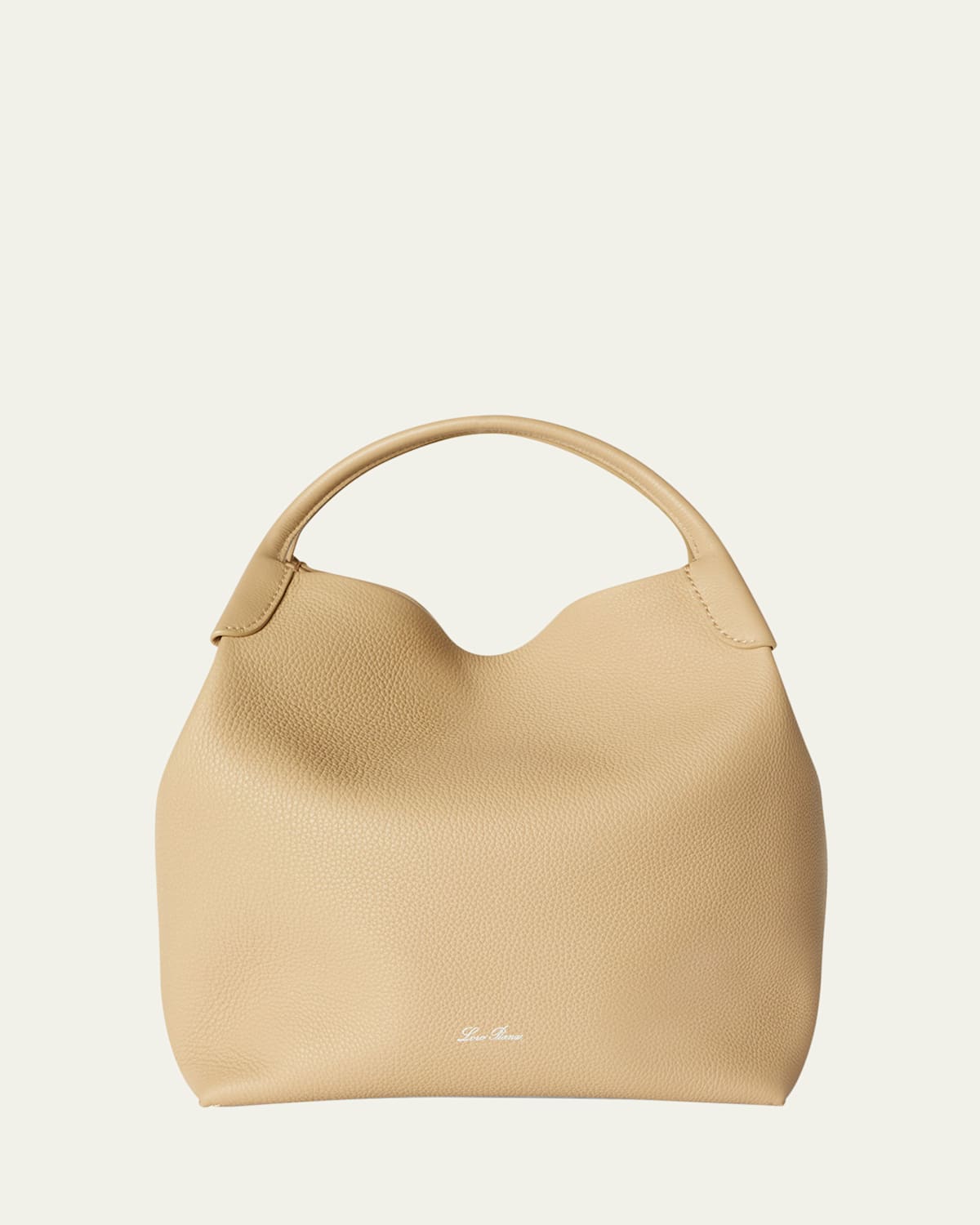 Loro Piana Large Bale Fine-Grain Leather Bag
