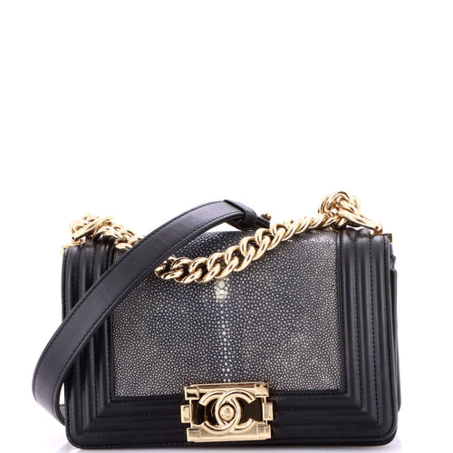 CHANEL Boy Flap Bag Stingray Small