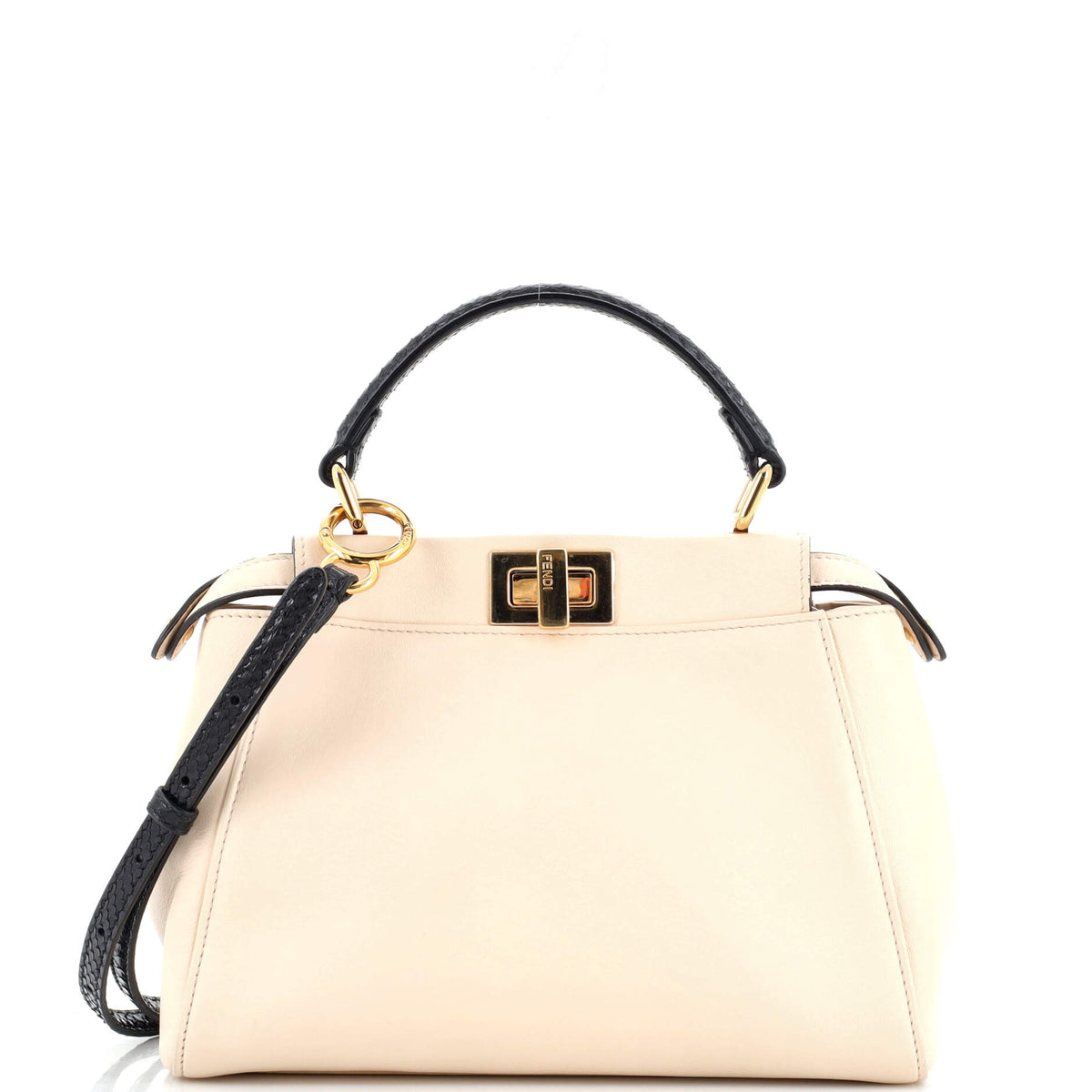 Fendi FENDI Peekaboo Bag Leather with Python Mini