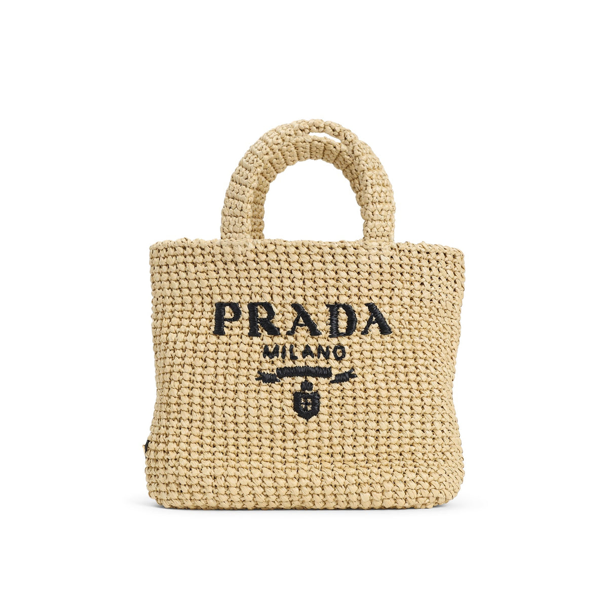 Prada Women's Small Crochet Tote Bag in Nude & Neutrals | Size UNICA | 1BG422VOOL2C2T