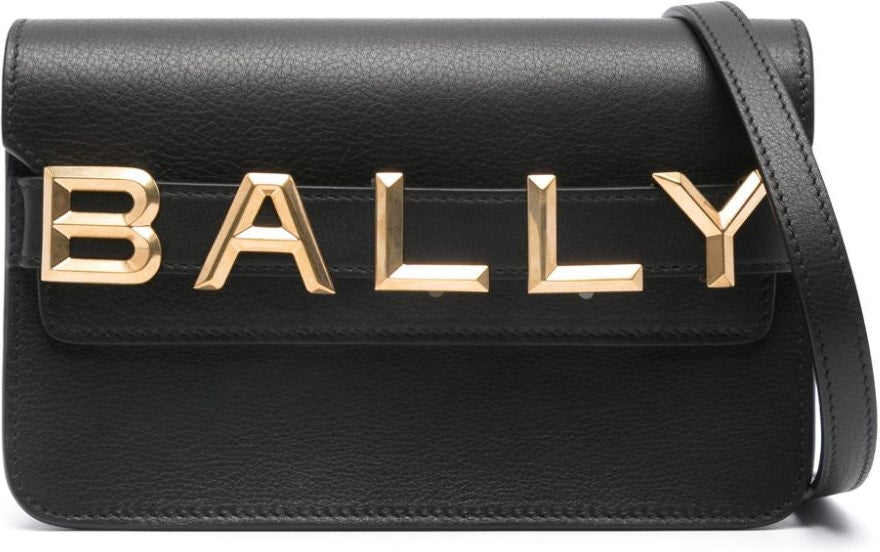 Bally Women's Logo Leather Crossbody Bag in Black | Size UNI | WAS01TVT569U901O