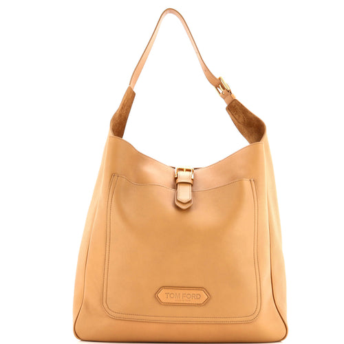 TOM FORD Belted Logo Tote Leather Large