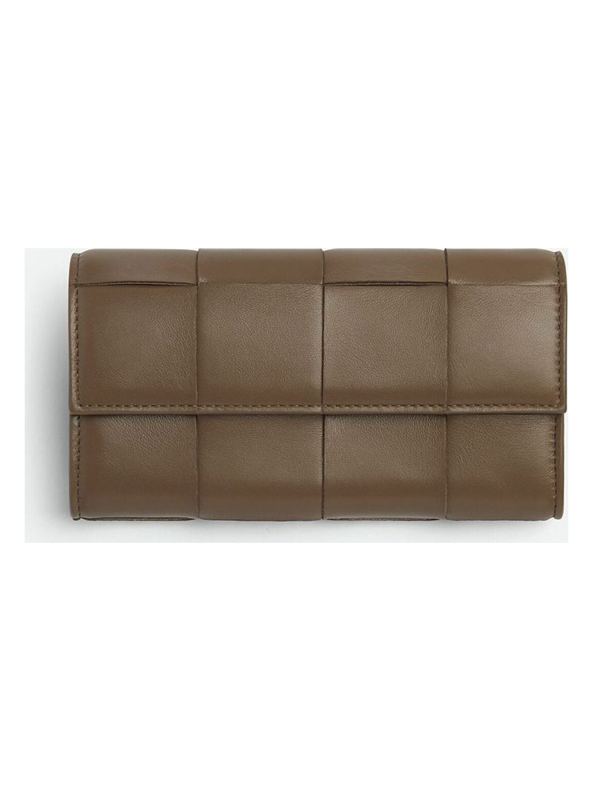 Bottega Veneta Women's Intrecciato Continental Wallet in Grey | Size UNICA | 742694VCQC4