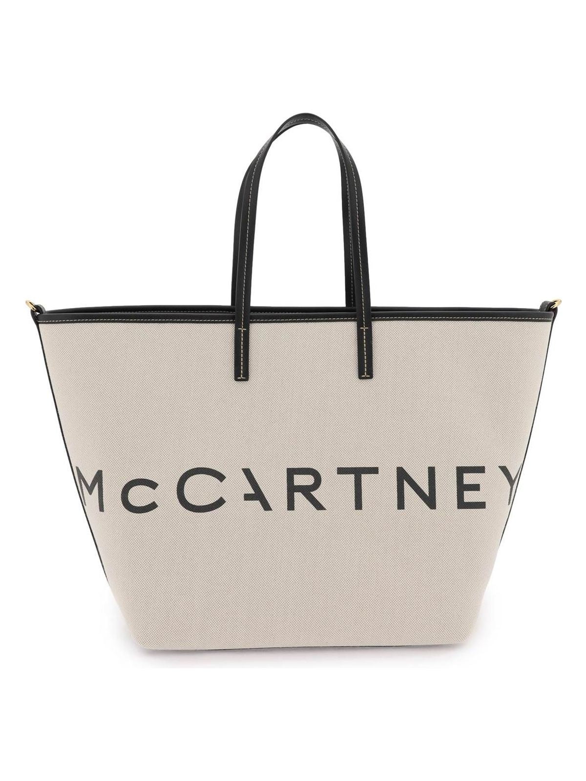 Stella Mccartney Women's Ecru Cotton-Blend Tote Bag With Logo in White | 7B0048WP0221