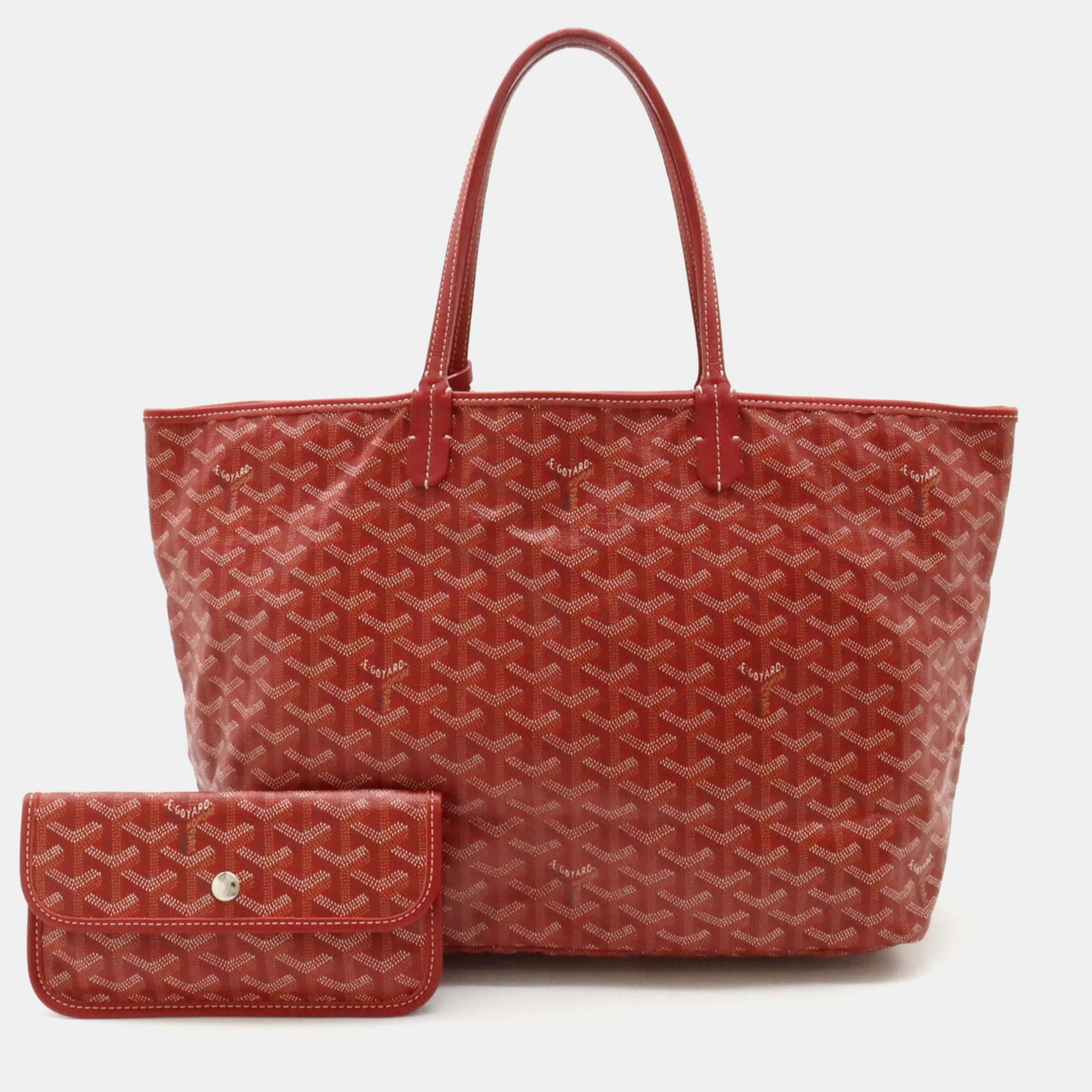 Goyard Rote Einkaufstasche PM Saint Louis aus Canvas