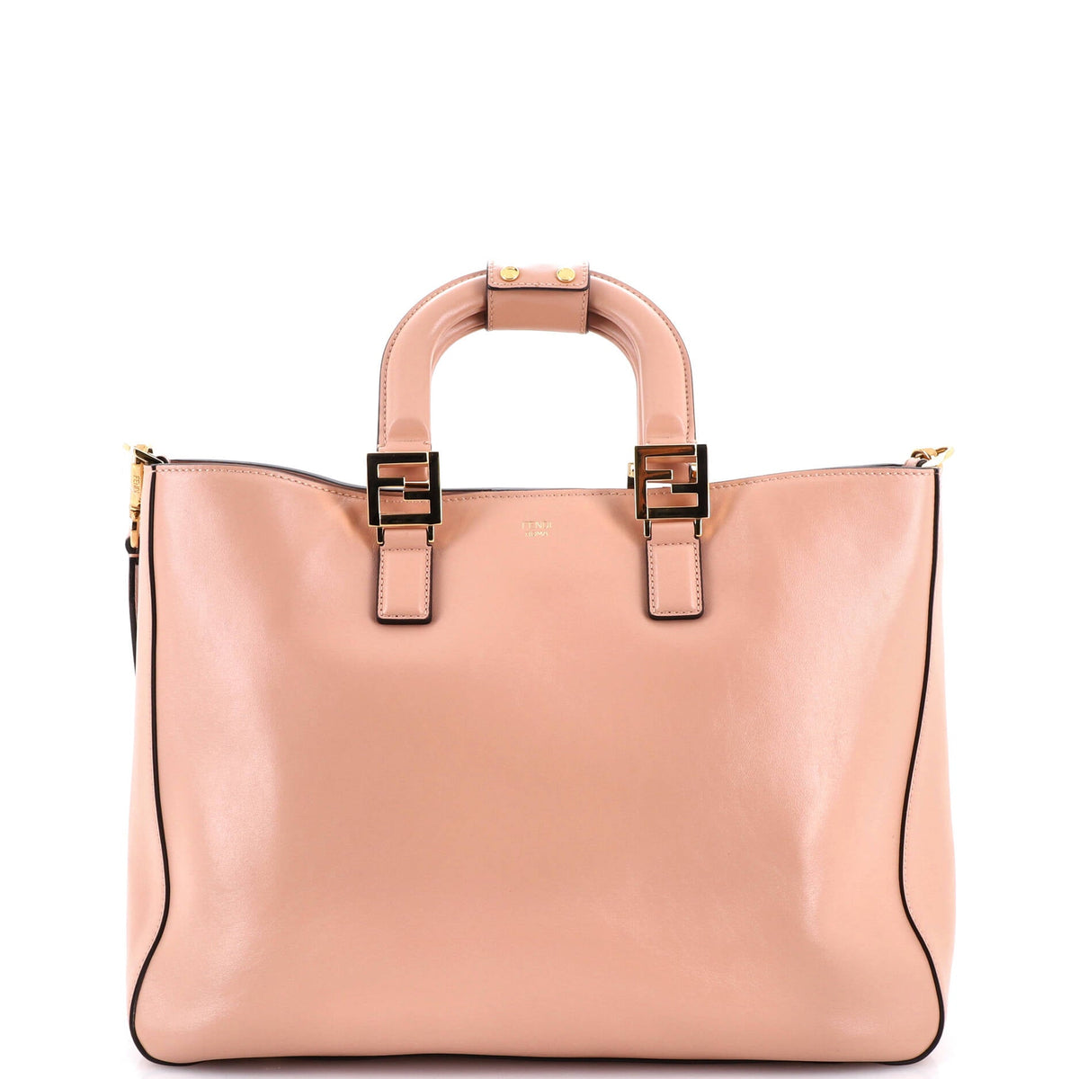Fendi FENDI FF Handle Tote Leather Medium
