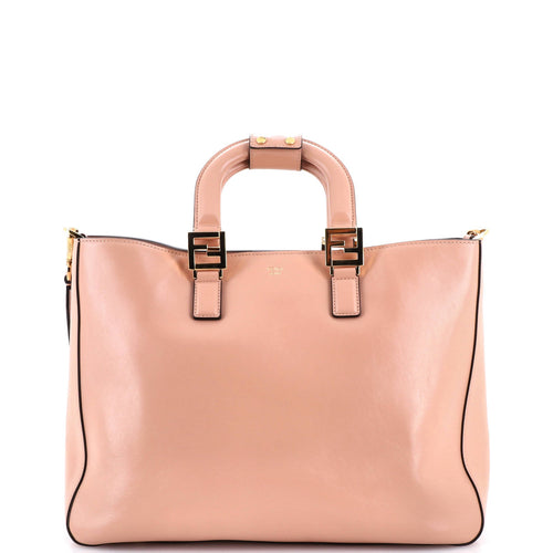 FENDI FF Handle Tote Leather Medium
