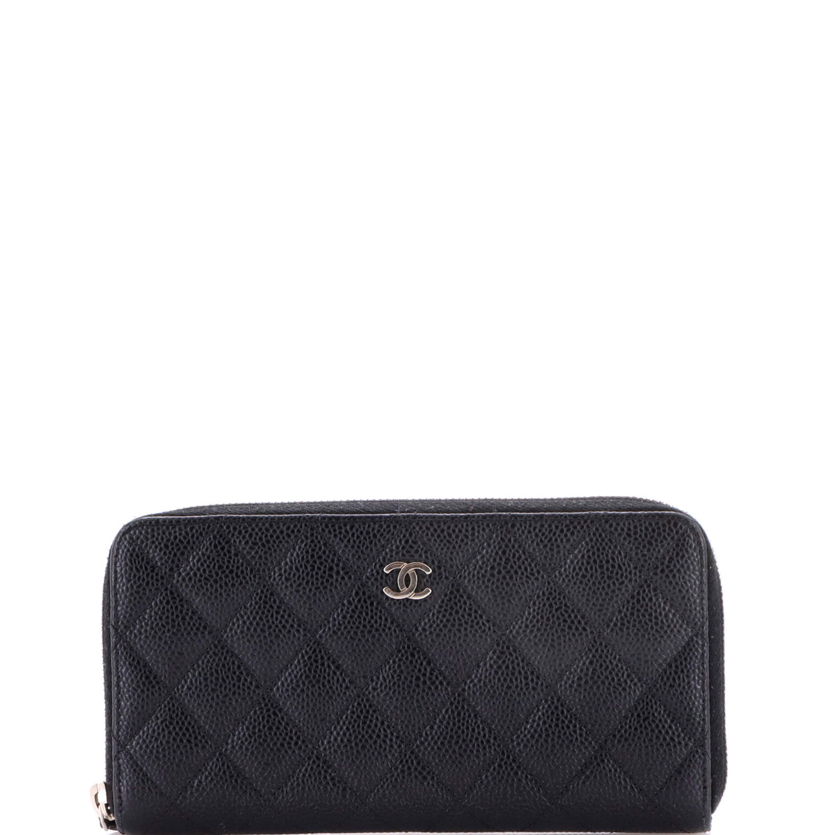 Chanel CHANEL Zip Around Wallet Quilted Caviar Long