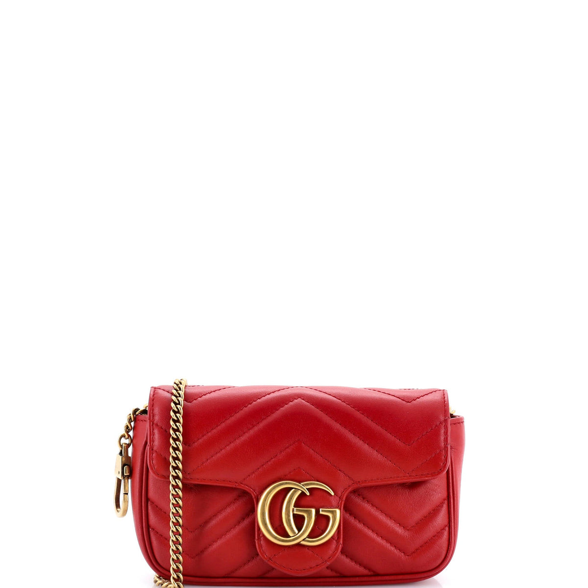 Gucci GUCCI GG Marmont Flap Bag Matelasse Leather Super Mini