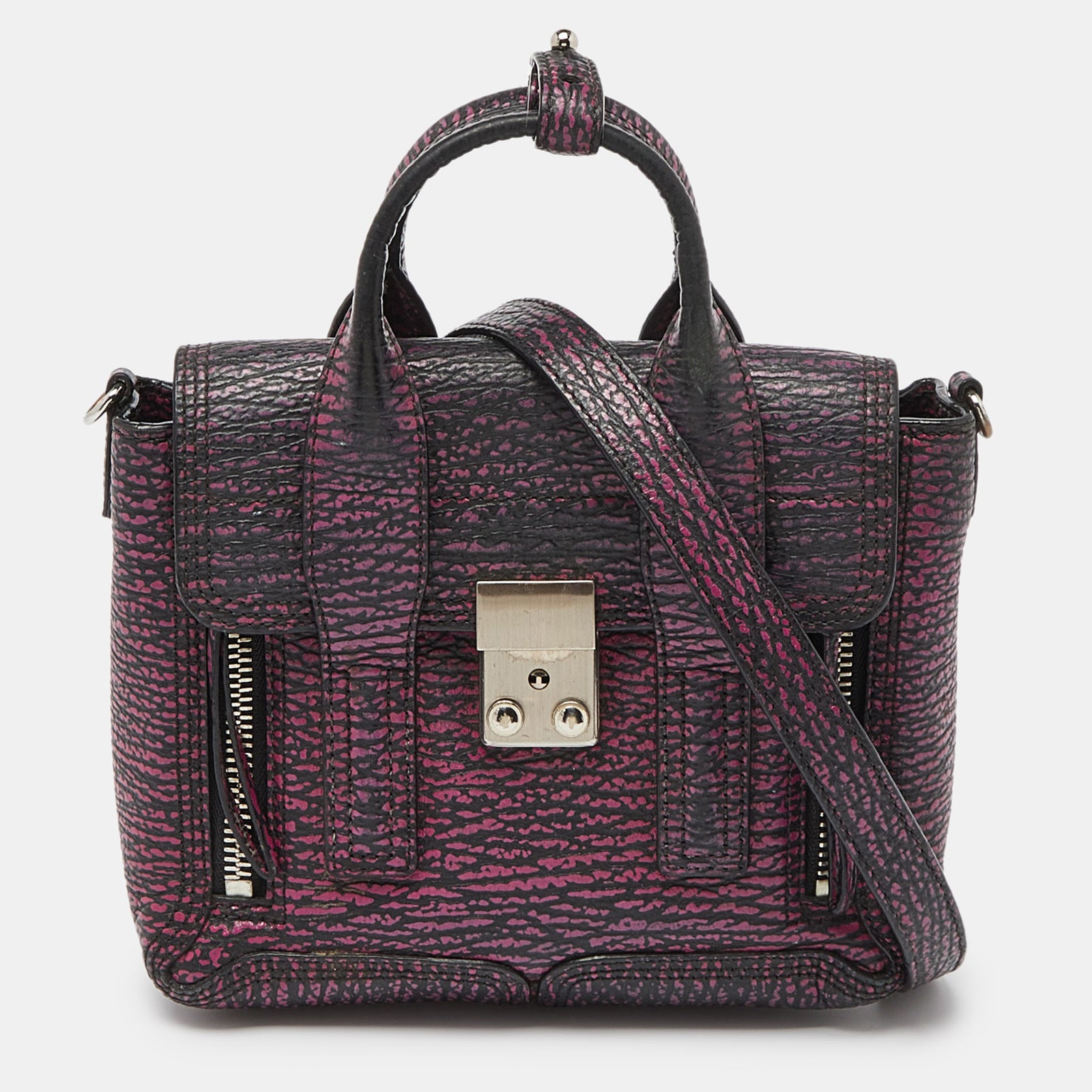 3.1 Phillip Lim Purple Leather Mini Pashli Satchel