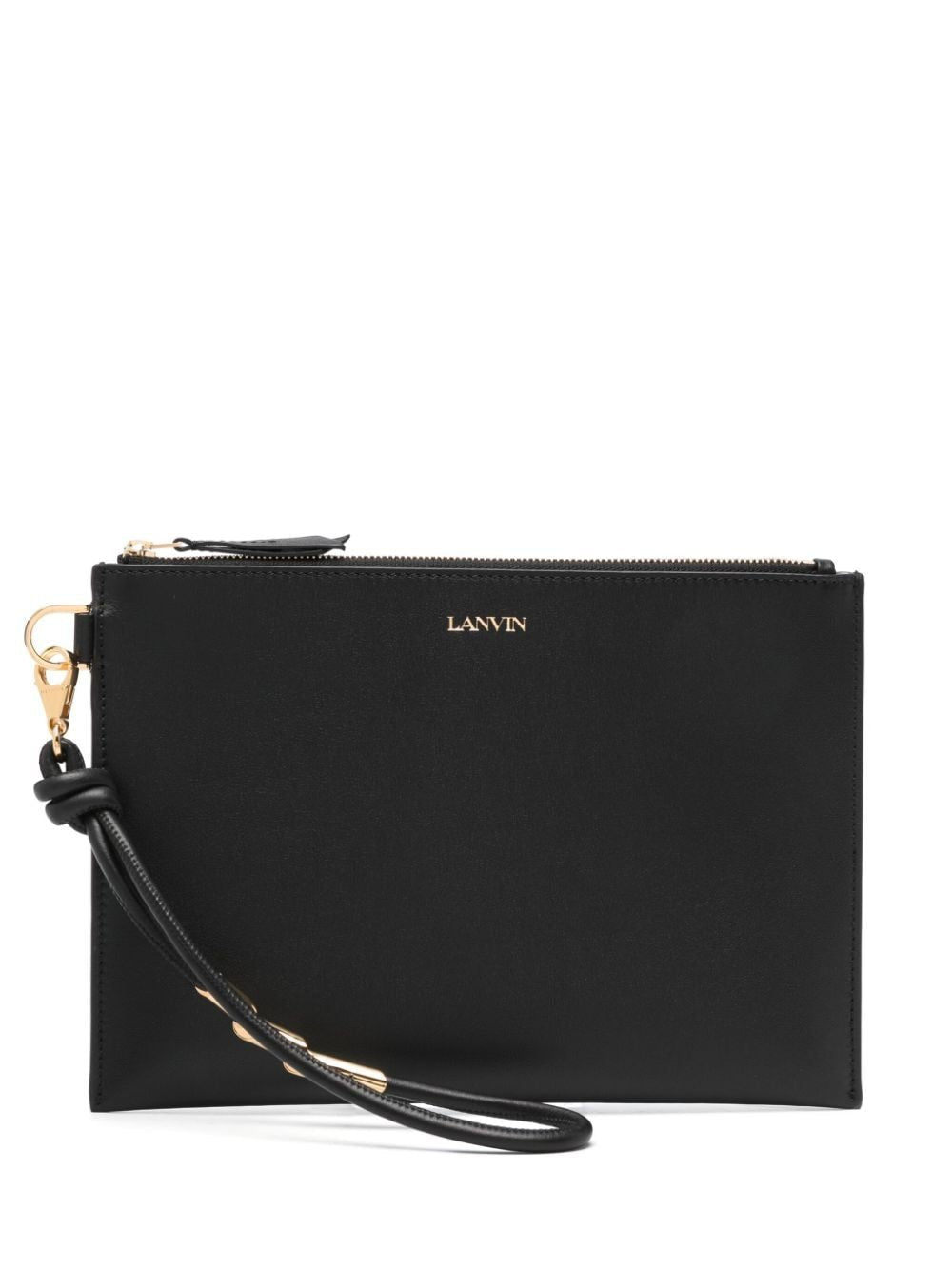Lanvin Women's Flat Pouch Sequence in Black | LWSLSP02PIENA24