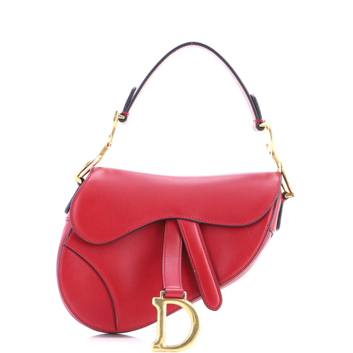Christian Dior Saddle Handbag Leather Mini