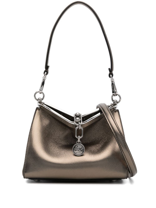 Women's Vela Small Leather Shoulder Bag in Golden | Size UNI | WP1B0001AP237N0036