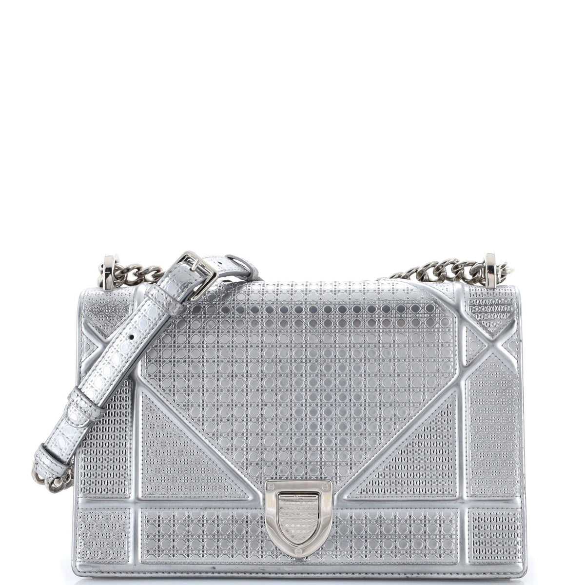 Christian Dior Diorama Flap Bag Cannage Embossed Calfskin Medium