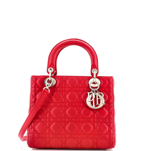 Lady Dior Bag Cannage Quilt Lambskin Medium