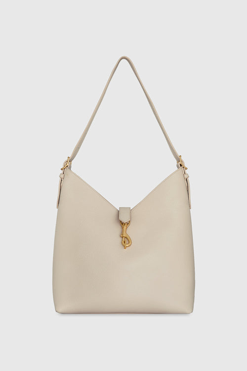 Megan Mini Hobo Bag In Stone