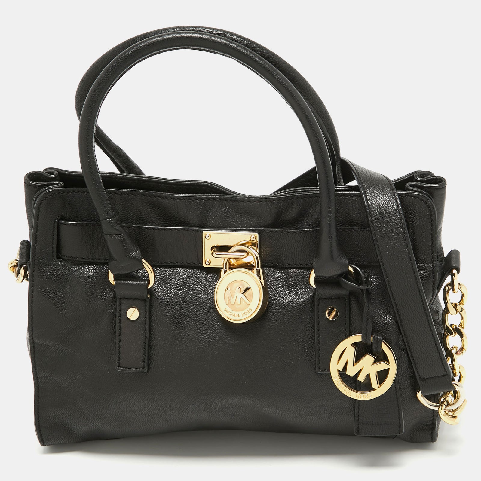 Michael Kors MICHAEL Black Saffiano Leather Hamilton East West Tote