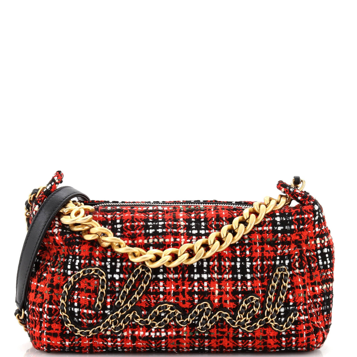 Chanel CHANEL Chain Signe Hobo Quilted Tweed Medium