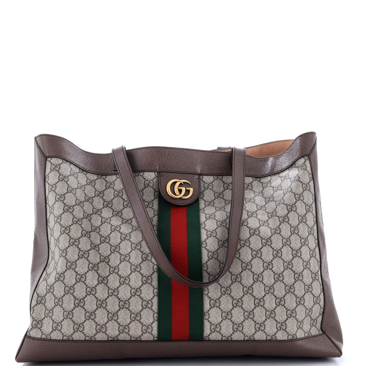 Gucci GUCCI Ophidia Soft Open Tote GG Coated Canvas East West