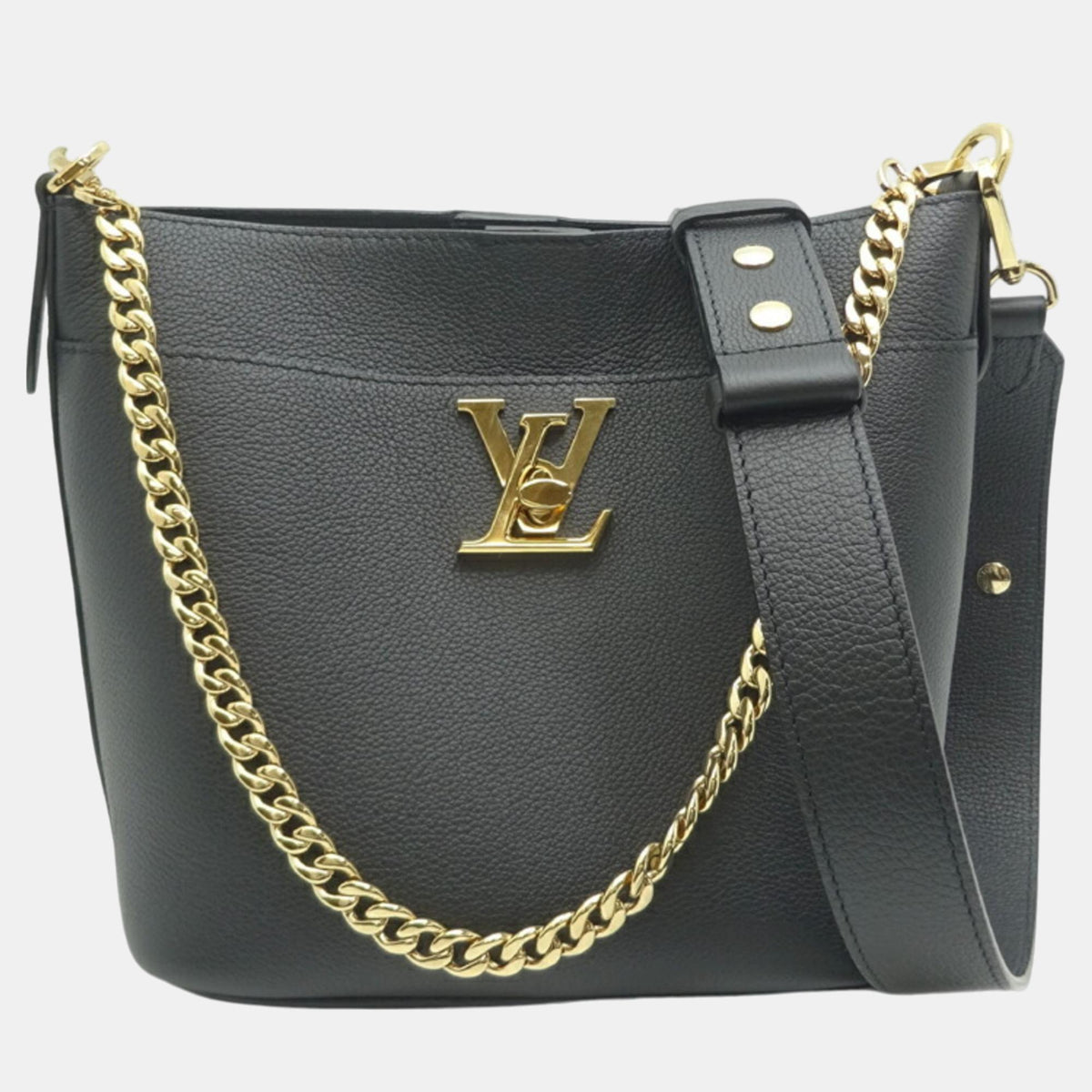 Louis Vuitton Black Grained Calf Leather Rock & Walk Bag