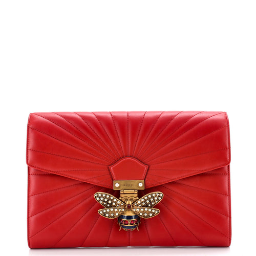 GUCCI Queen Margaret Clutch Colorblock Leather