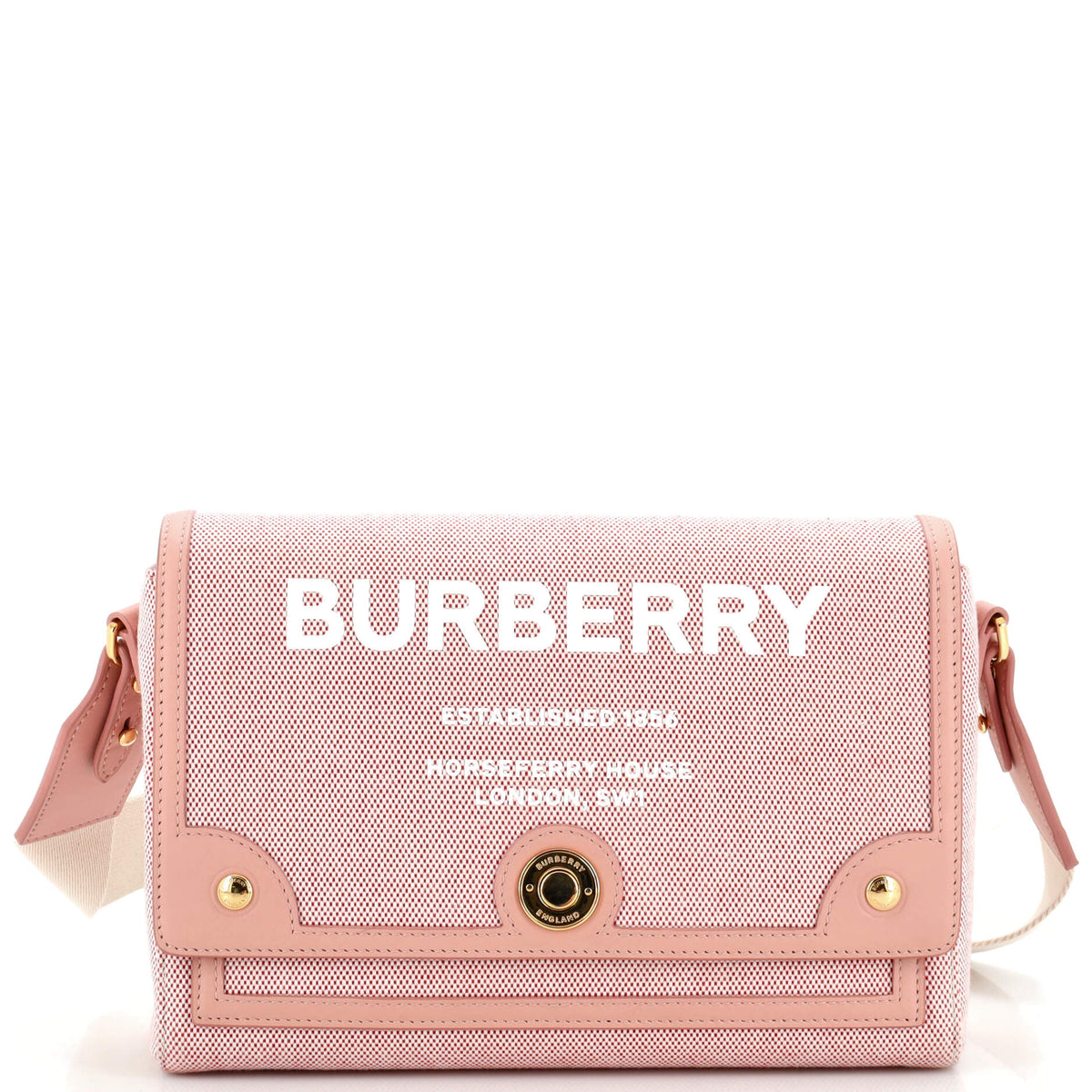 Burberry Note Crossbody Bag Canvas with Leather Medium