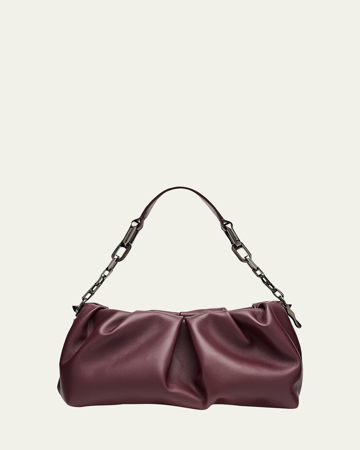 Christian Louboutin Eva Pleated Nappa Leather Shoulder Bag