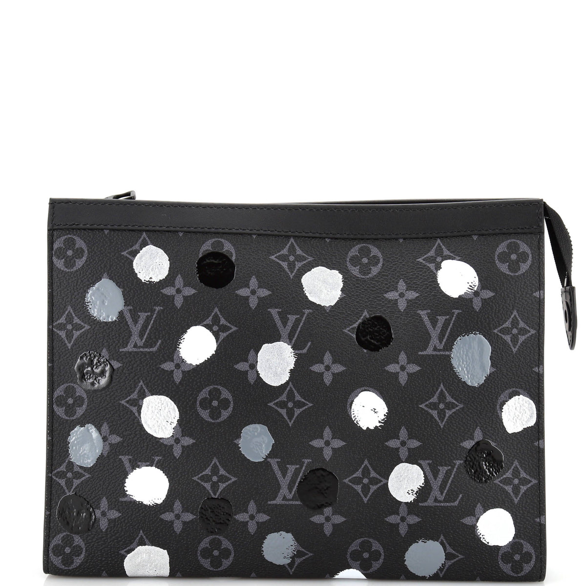 Louis Vuitton Pochette Voyage Yayoi Kusama Painted Dots Monogram Eclipse Canvas MM