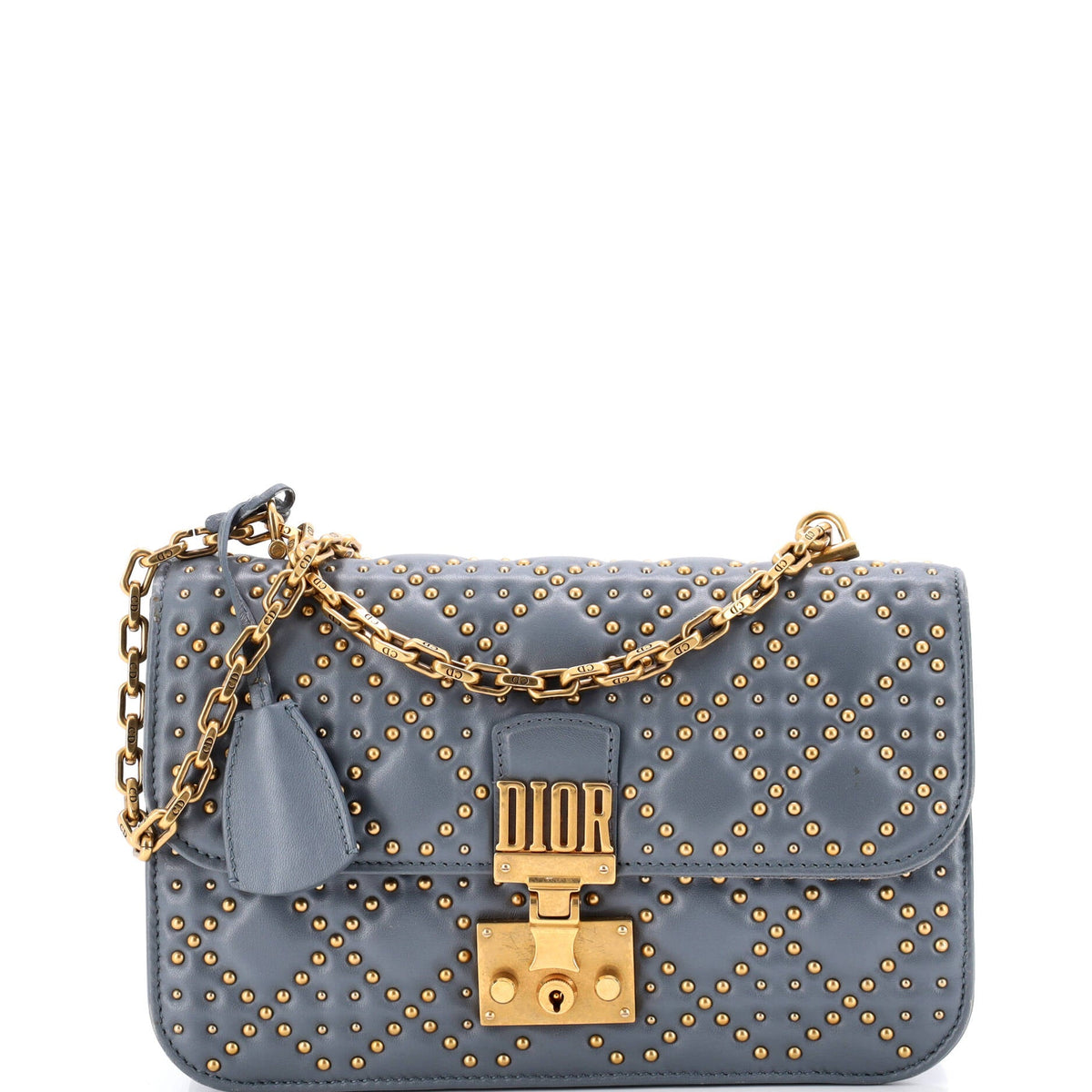 Christian Dior Dioraddict Flap Bag Cannage Studded Lambskin Medium