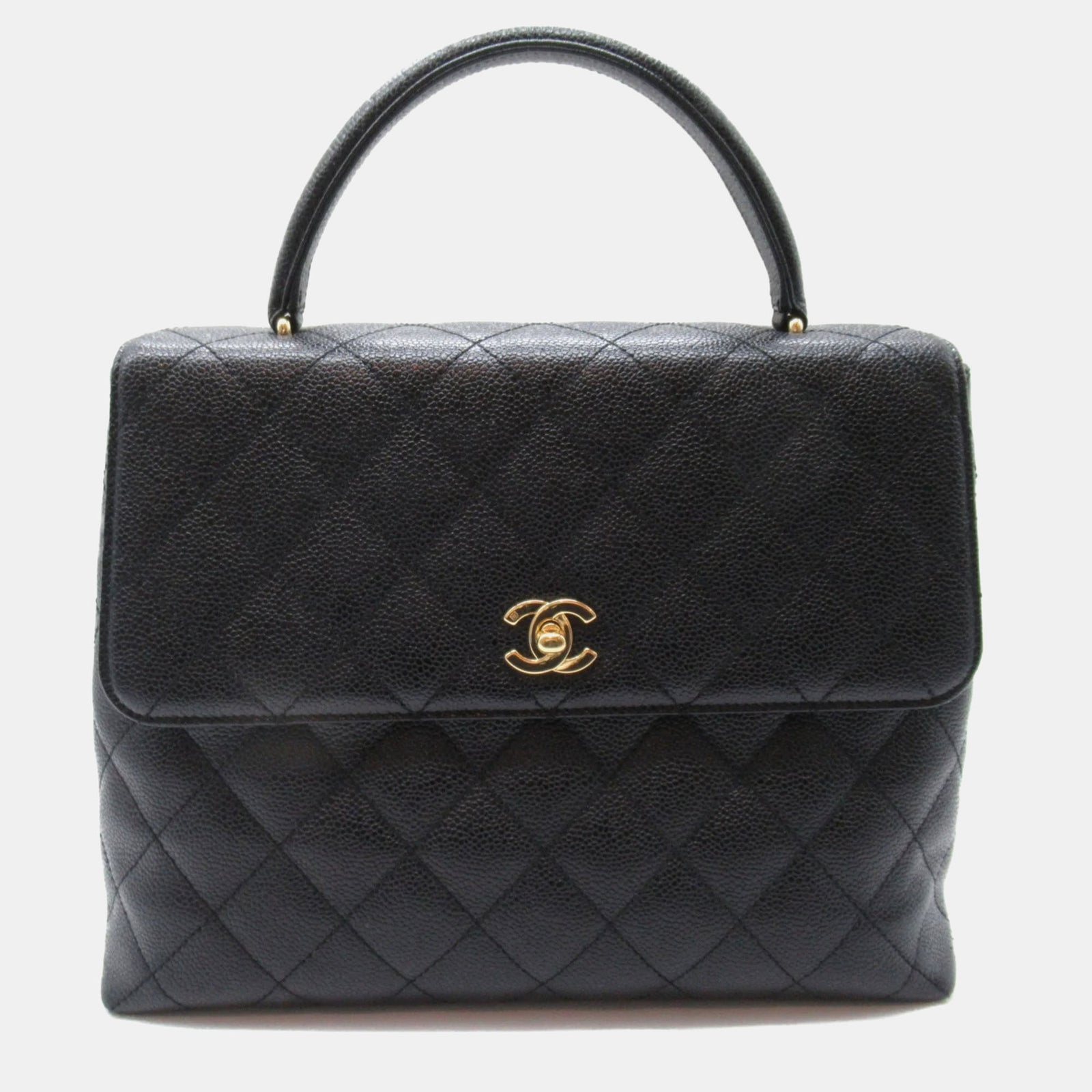 Chanel Sac à main Kelly en cuir noir