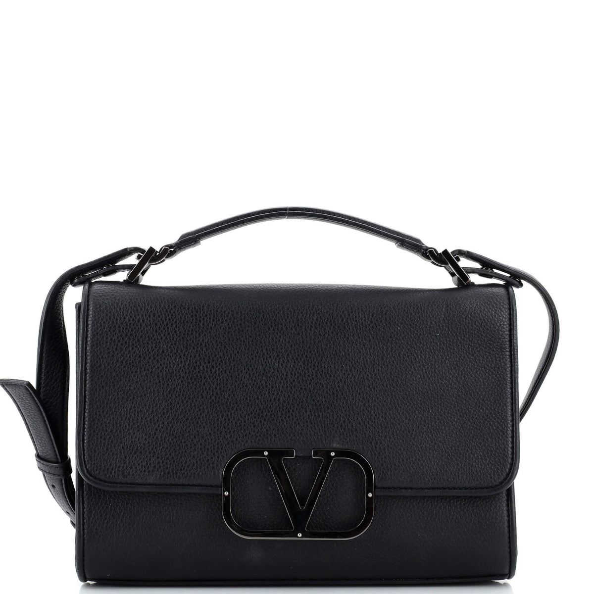 Valentino Garavani VALENTINO GARAVANI VLogo Type Shoulder Bag Leather Small